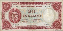 20 Scellini SOMALIA  1962 P.03a F+