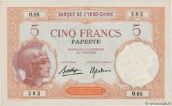 5 Francs TAHITI  1936 P.11c AU