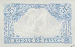 5 Francs BLEU FRANKREICH  1913 F.02.18 fST+