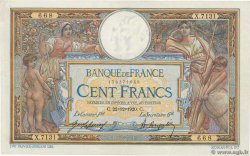 100 Francs LUC OLIVIER MERSON sans LOM FRANKREICH  1920 F.23.13 fVZ