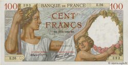 100 Francs SULLY FRANCE  1939 F.26.01 XF-