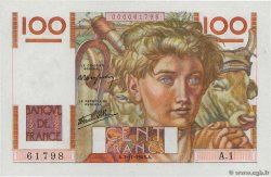 100 Francs JEUNE PAYSAN Petit numéro FRANCE  1945 F.28.01A1 UNC
