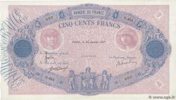 500 Francs BLEU ET ROSE FRANCIA  1917 F.30.23 SPL