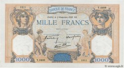 1000 Francs CÉRÈS ET MERCURE type modifié FRANKREICH  1938 F.38.32 fST+