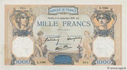 1000 Francs CÉRÈS ET MERCURE type modifié FRANCIA  1939 F.38.36 SC+