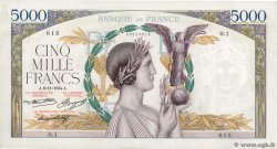 5000 Francs VICTOIRE FRANKREICH  1934 F.44.01 fVZ