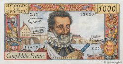 5000 Francs HENRI IV FRANCIA  1957 F.49.03 EBC