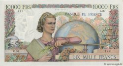 10000 Francs GÉNIE FRANÇAIS FRANKREICH  1946 F.50.02 VZ+