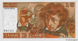 10 Francs BERLIOZ sans signatures FRANCE  1973 F.63bis.01 XF
