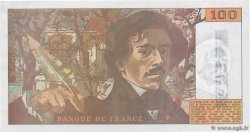 100 Francs DELACROIX imprimé en continu FRANCIA  1990 F.69bis.01bF- SC+