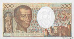 200 Francs MONTESQUIEU alphabet 101 Grand numéro FRANKREICH  1992 F.70bis.01 ST