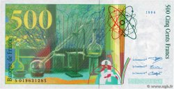 500 Francs PIERRE ET MARIE CURIE Sans le symbole du Radium Fauté FRANCE  1994 F.76f3.01 NEUF
