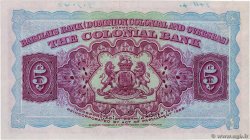 5 Dollars Annulé DOMINICA Bridgetown 1940 PS.101As SC