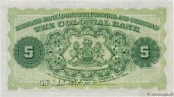 5 Dollars Annulé SAINT KITTS Bridgetown 1926 PS.104s UNC-