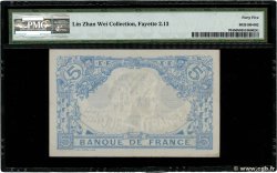 5 Francs BLEU FRANCIA  1913 F.02.13 EBC