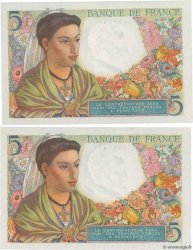 5 Francs BERGER Consécutifs FRANCIA  1943 F.05.03 SC+