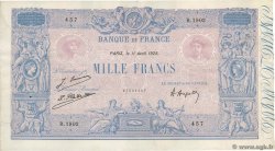 1000 Francs BLEU ET ROSE FRANCE  1925 F.36.41