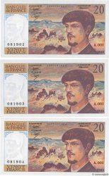 20 Francs DEBUSSY Consécutifs FRANCE  1980 F.66.01A1 UNC