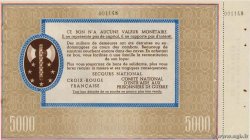 5000 Francs BON DE SOLIDARITÉ FRANCE regionalism and miscellaneous  1941 KL.13A AU-