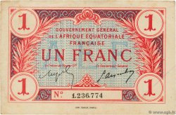 1 Franc AFRIQUE ÉQUATORIALE FRANÇAISE  1917 P.02a TB+