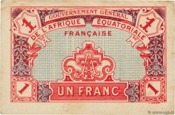1 Franc FRENCH EQUATORIAL AFRICA  1917 P.02a F+