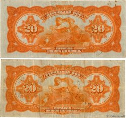 20 Mil Reis BRASIL  1931 P.048c et P.048d BC+
