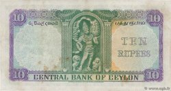 10 Rupees CEYLON  1953 P.055 VF
