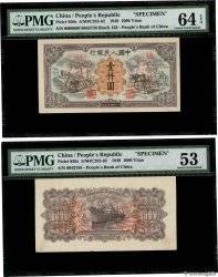 1000 Yüan Spécimen CHINA  1949 P.0850s AU
