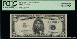 5 Dollars Remplacement UNITED STATES OF AMERICA  1953 P.417a UNC-