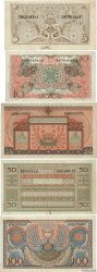 lot de 5 billets INDONESIA  1952 P.042 au P.046 MB a BB