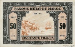 50 Francs MAROKKO  1944 P.26b fVZ