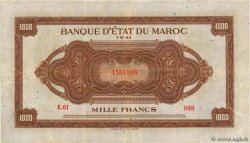 1000 Francs MARUECOS  1944 P.28 BC+