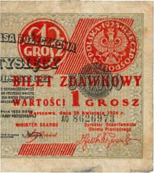 1 Grosz POLAND  1924 P.042b F