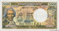 5000 Francs TAHITI  1985 P.28d XF+