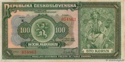 100 Korun TSCHECHOSLOWAKEI  1920 P.017a SS