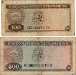 100 et 500 Escudos TIMOR  1959 P.24a et P.25a BC