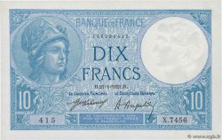 10 Francs MINERVE FRANCE  1921 F.06.05