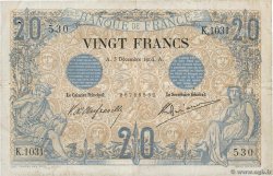 20 Francs NOIR FRANCE  1904 F.09.03