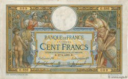 100 Francs LUC OLIVIER MERSON avec LOM FRANCE  1909 F.22.02 TB+