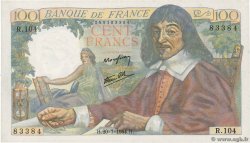 100 Francs DESCARTES FRANCE  1944 F.27.06