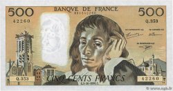 500 Francs PASCAL UNIFACE Fauté FRANCE  1991 F.71U.48 pr.NEUF