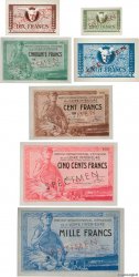 5 à 1000 Francs Spécimen FRANCE regionalism and various Nantes 1940 K.081s à 087s UNC-