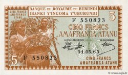 5 Francs BURUNDI  1965 P.08 NEUF