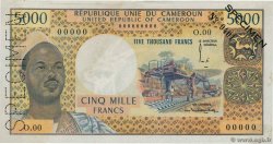 5000 Francs Spécimen CAMERúN  1974 P.17as MBC+