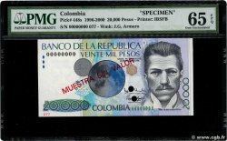 20000 Pesos Spécimen COLOMBIE  1996 P.448s NEUF