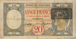 20 Francs DSCHIBUTI   1943 P.12A S