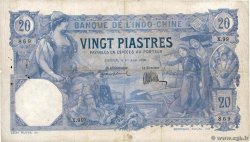 20 Piastres INDOCINA FRANCESE Saïgon 1920 P.041 q.BB