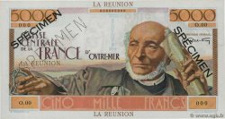 5000 Francs Schoelcher Spécimen ÎLE DE LA RÉUNION  1947 P.48s pr.NEUF