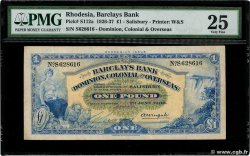 1 Pound RHODÉSIE Salisbury 1936 PS.112a TB