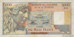 5000 Francs TUNISIA  1949 P.27 F+
